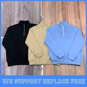 <span class=keywords><strong>Felpa</strong></span> di spugna francese ricamata su misura <span class=keywords><strong>con</strong></span> <span class=keywords><strong>cerniera</strong></span> all'ingrosso di alta qualità mezza Zip <span class=keywords><strong>verde</strong></span> felpe - Product Image 4