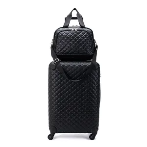 Wholesale Luxury designer custom logo trolley travel pu leather travelling suitcases bags luggage sets