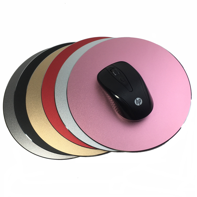 Custom Premium Double-sided Aluminum Alloy Mouse Pad with Anti-Skid Rubber or Leather Base Smooth Surface Hard Metal Mouse Pad