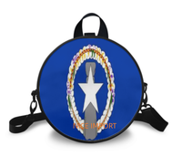 Tas Selempang Bendera Saint Kitts dan Nevis untuk Wanita, Tas Tangan Bulat PU dengan Resleting untuk Penggunaan Sehari-hari, Dompet, Tas Selempang Wanita Trendi