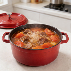 Pentola per Zuppa in <span class=keywords><strong>Ghisa</strong></span> <span class=keywords><strong>Smaltata</strong></span> con Coperchio Smaltato Design Giapponese Facile da Pulire per Fornelli a Gas e a Induzione - Product Image 6