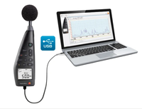 Medidor de Ruido Digital Testo 816-1 0563 8170, Medidor de Nivel de Sonido con Software para PC, Almacenamiento y Análisis de Datos