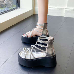 Sandalias de Vestir Retro para Mujer, Estilo Coreano, con Plataforma Pequeña y Gruesa, Súper Populares para el Verano 2025, Modelo 26 - Product Image 3