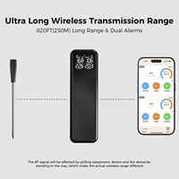 Thermomètre de cuisson intelligent sans fil haut de gamme pour barbecue avec double sonde IP67 820FT, certifié CE RoHS FCC LFGB, pour four, fumoir, dinde, cadeau de Noël