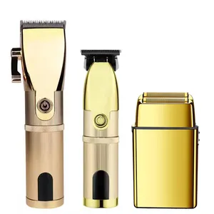 professional rechargeable gold metal usb mi trimmer man clippers goat machine liner barber multi cut hair clipper