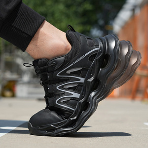 917- Lightweight Safety Shoes air Sport Sneakers <strong>Steel</strong> <strong>Toe</strong> <strong>Cap</strong> Work <strong>Boots</strong> <strong>Women</strong> Men,ZG Brand Side Reflective Safety Shoes Black - Product Image 6