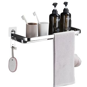 Bathroom Brushed Nickel Towel Racks Shelf Multi Holder Stainless Steel Towel Hanger <b>Storage</b> with Towel Bar - Product Image 3