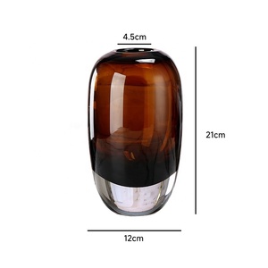 Jarrón de cristal sencillo y moderno, adornos para arreglos florales, sala de estar, porche, mesa de comedor, luz de Hotel, decoraciones artesanales de lujo - Product Image 5