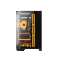 Boîtier PC AntarcChill en verre trempé trois faces, transparent, pour jeux et bureau, ATX, tour moyenne, inspiré d'un aquarium