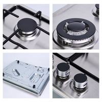 Estufa de Gas Empotrada de Fábrica OEM/ODM, 4 Quemadores, Acero Inoxidable, para Gas LP/GN, para Uso Doméstico, Hoteles y Cocinas