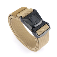 Ceinture tactique de travail en nylon à boucle à dégagement rapide à un bouton, décontractée pour l'extérieur