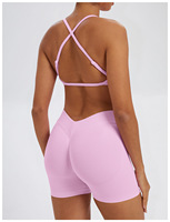 Ensembles de vêtements de sport pour femmes de haute qualité, soutien-gorge sans couture, dos en V, short taille basse ajusté, pour la gym, la course, le yoga, l'entraînement et le fitness