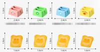 Faire semblant de jouer mini ensemble de cuisine animaux grenouille lapin ours chat grille-pain et toast résine breloques pain cuisine nourriture jouets pour enfants filles