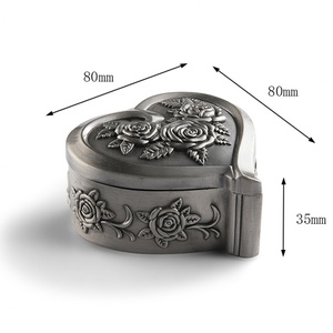 Caja de Almacenamiento de Joyas Vintage de la Mejor Calidad, para Anillos y Pendientes, en Forma de Corazón - Product Image 2