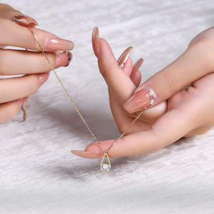 Collana <span class=keywords><strong>Tennis</strong></span> con Moissanite Rotonda da 6,0 mm, Colore D, Purezza VVS1, Gioiello Raffinato per Donne - Product Image 5