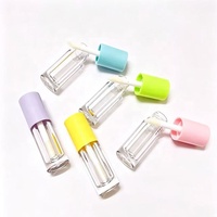Tubes de brillant à lèvres 5 ml en stock, offre spéciale, avec grand applicateur, impression personnalisée, couleurs assorties, contenants pour brillant à lèvres, emballage cosmétique