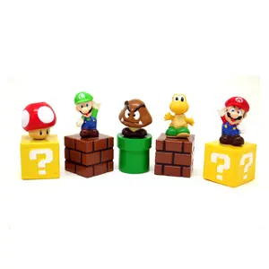 Botu personalizado 5 pçs/set Marios figura Luigi Yoshi Burro bonecas cogumelo macaco PVC carro decoração presentes Coleção Modelo Toy figuras