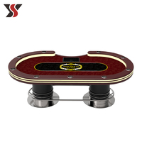 Table de poker Texas moderne et professionnelle YS Casino avec design luxueux à LED pour usage de divertissement