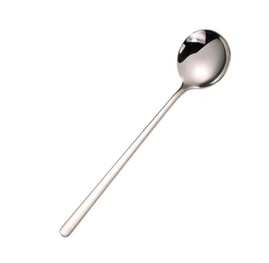 Cuchara de Sopa Redonda de Acero Inoxidable Natural Color Dorado DFC306 con Mango Redondo - Product Image 5