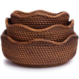 Panier plat pour décoration murale, panier à linge en plastique gris, <span class=keywords><strong>acheter</strong></span> un panier à linge en <span class=keywords><strong>jacinthe</strong></span> d'eau, bac à linge pour chambre à coucher, rangement tissé, lot de 2, 4 trieurs - Product Image 1