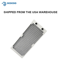 OCOCOO Radiateur en aluminium 240L-8, système de refroidissement par eau à 8 broches pour boîtier d'ordinateur, pour équipement de beauté, liquide et eau