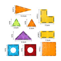Bloques Magnéticos Coloridos, Juego de Construcción, Baldosas Magnéticas Pequeñas, Tamaño de Viaje, Baldosas Magnéticas para Niños, Juguetes de Construcción Preescolar