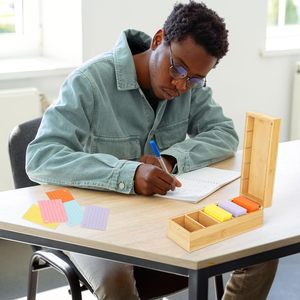 <span class=keywords><strong>A8</strong></span> aarteikarten từ vựng bằng gỗ Flashcard hộp nắp 22.2 cm x 9.5 cm x 7 cm cho văn phòng trường học nhà (thẻ chỉ số không bao gồm) - Product Image 6