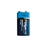 Pila alcalina premium 6LR61 de 9V, 600 mAh, para uso diario e industrial, detectores de humo/CO, alarmas contra incendios