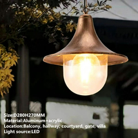 Lámpara Colgante Exterior Contemporánea LED Impermeable para Jardín, Patio, Puerta, Pasillo, Balcón
