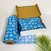 Papier d'emballage translucide imprimé sur mesure, écologique, production en usine de 10 000 mètres, matériau de base 100 % pâte vierge recyclable