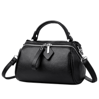 Sac à bandoulière pour femme en cuir véritable de luxe, cuir de vache, fermeture éclair, imperméable, durable, sangle réglable