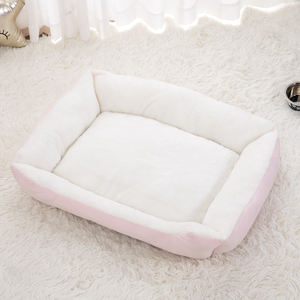 Rahat yüksek kalite pembe kare Pet kedi yatak makinesi yıkanabilir pamuk büyük orta küçük köpek ve kedi serme yatak Pet yatak - Product Image 2