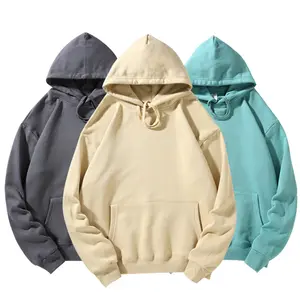 Benutzer definierte Herbst Winter übergroße schlichte 380g/m² Baumwolle leere Hoodies Herren Pullover Unisex Herren Hoodies & Sweatshirts