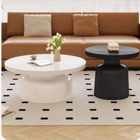 Nouvelle table basse de luxe en acier carbone haut de gamme, design moderne et épuré, avec rangement, pour préparation du thé, mobilier de salon