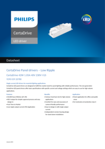 Pilotes de panneau CertaDrive à faible ondulation CertaDrive 42W 1.05A 40V <span class=keywords><strong>230V</strong></span> I <span class=keywords><strong>G5</strong></span> - Product Image 2