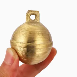 5cm canzone di natale appesa mucca cavallo pecora palla aperta grande rotonda in ottone a mano slitta Jingle Bells