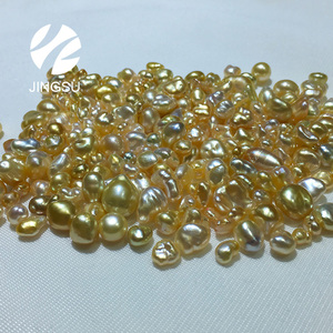 รูปร่างที่แตกต่างกันของสีทองธรรมชาติทะเลใต้ Keshi ไข่มุกหลวม - Product Image 2