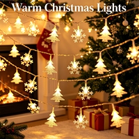 10M 80LED Weihnachtsglocken-Tannenzapfen-Stern-Lichterkette USB-betrieben Warmweiß Schlafzimmer Baum Hochzeit Party Dekoration