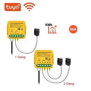 Tuya wifi smart switch 80A statistiche di potenza smart life app telecomando tensione corrente e potenza funziona alexa google home - Product Image 3