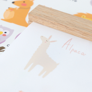 12x16 inch vải màu biểu ngữ bảng chữ cái Áp phích đóng khung với gỗ móc áo ABC 1 đến 100 số tường trang trí cho vườn ươm phòng ngủ - Product Image 3