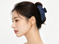 DOWELL 2026 Nouvelle Pince à Cheveux Femme en Acétate, Tendance, Simple, Florale, Bicolore, Polyvalente, Unique, pour Usage Quotidien