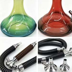 Chicha en verre coloré, mini-bouteille de chicha, tige en métal, accessoire pour kit de chicha - Product Image 4
