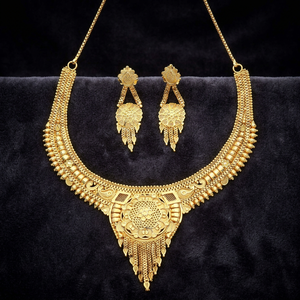 Joyería al por mayor de latón con baño de oro de 14K, 18K, 24K, conjunto de joyería de diseño turco tradicional, collares cortos, joyería de moda, oro, joyería. - Product Image 3
