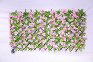 Pas de quantité minimale de commande <span class=keywords><strong>en</strong></span> stock Clôture solaire PINK BLOSSOM Clôture artificielle extensible avec lumière LED pour la décoration - Product Image 2