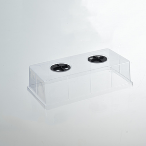 Plateau en plastique à 8 alvéoles, support pour pot de fleurs, boîte de pépinière transparente, plateau de germination pour plantes avec couvercle de base à dôme d'humidité - Product Image 3