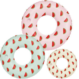 Tubo da Nuoto Ecologico in PVC Multi-Misura, Ciambella Gonfiabile a Forma di Sirena o Anguria per Piscina, Anello Galleggiante per Bambini - Product Image 1