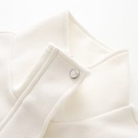 Veste Courte en Laine pour Femme 2026 à Col Mandarin, Taille Ajustable, Coupe-Vent Polyvalente pour le Bureau et le Quotidien