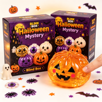 Jouet anti-stress sensoriel souple et craquant en TPR, motif fantôme d'Halloween, nouveauté, mini, pour cadeaux de fête, cadeau pour enfants, boîte de lot amusante