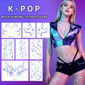 Pegatinas de Tatuajes Temporales Lumi <span class=keywords><strong>Laser</strong></span> Personalizadas con Diseño de Witch Squad para Arte Corporal y Facial, Cosplay y Actuaciones en Escenario - Material de Papel - Product Image 6