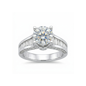 <b>Custom</b> Silver|10K|14K|18K Solid Gold 1.50 Carat Round Lab Grown Diamond Wedding <b>Ring</b> VVS-VS Quality Brilliant Cut <b>Ring</b> - Product Image 5